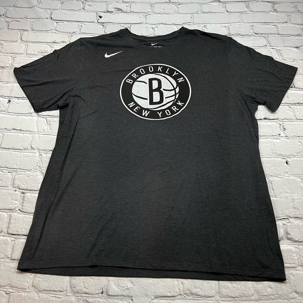 Brooklyn Nets Nike Basketball Tee XL heather gray A410
